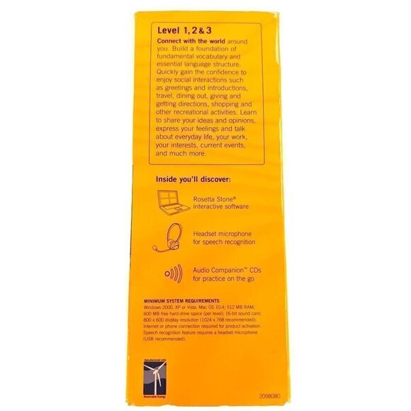 NWOT Rosetta Stone Ver 3 Spanish Latin America Level 1-3 Set W/ Audio Companion - Picture 4 of 4